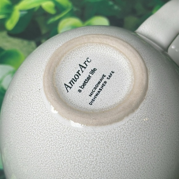 AmorArc 12oz Ceramic Modern Coffee Mug White-Reactive Glaze - Picture 6 of 10